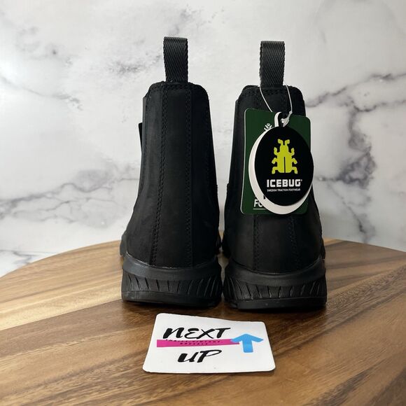 Womens 7-Icebug Nausta Biosole Black Leather Firm Grip Waterproof Chelsea Boots - Picture 4 of 9